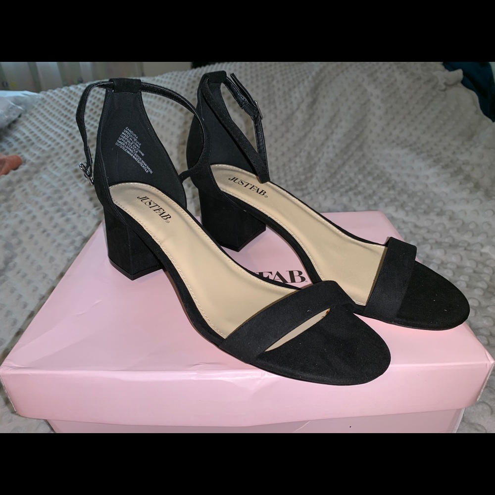 Just Fab - Black Dress Pumps-thick heel SIZE 9